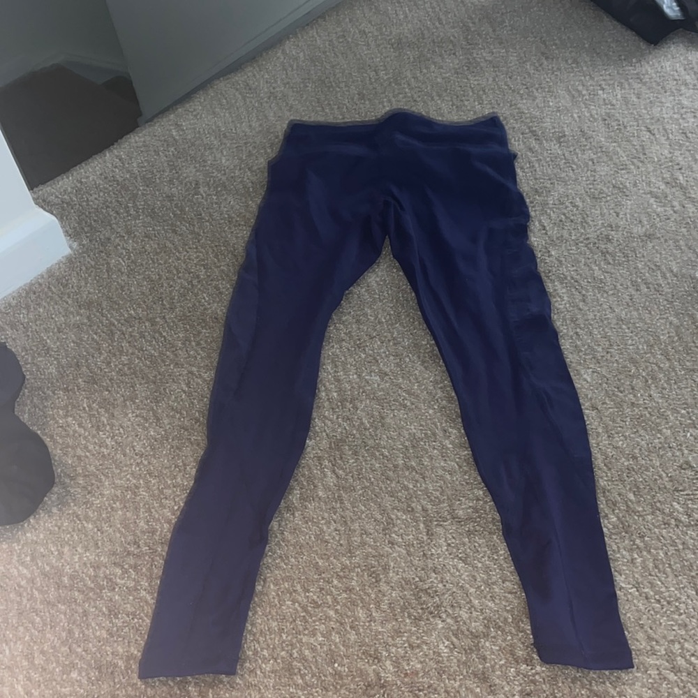 Ongasoft high rise leggings navy blue with mesh sides